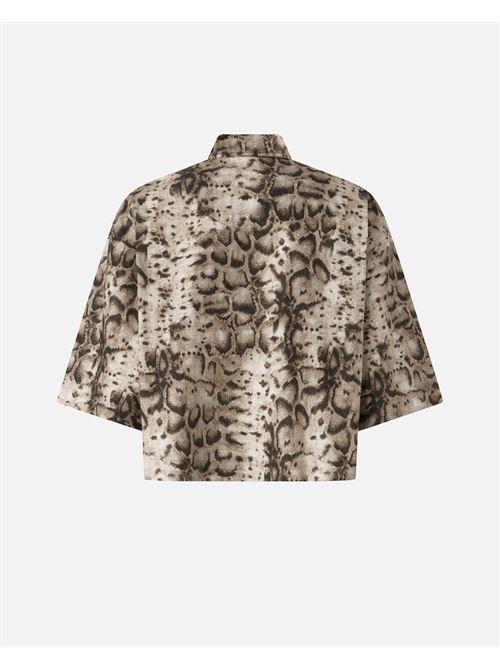 camicia cropped stampata con dettagli metallici Pinko | 106826 A3B1CZ9