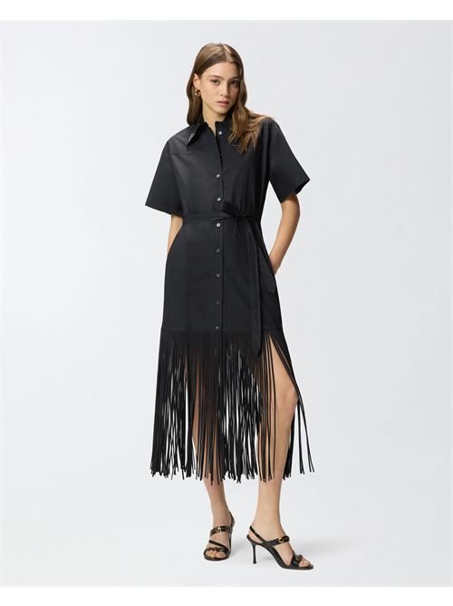abito chemisier lungo con frange e dettagli metallici Pinko | 106827 A2LDZ99Q