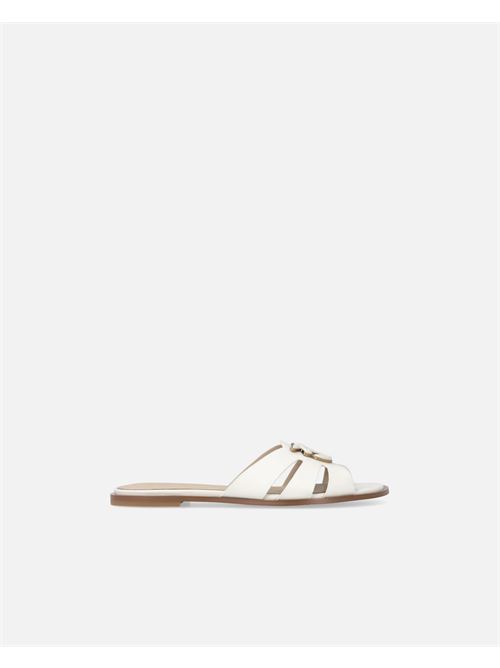 ciabattine in pelle con logo love birds Pinko | SD0463PZ12