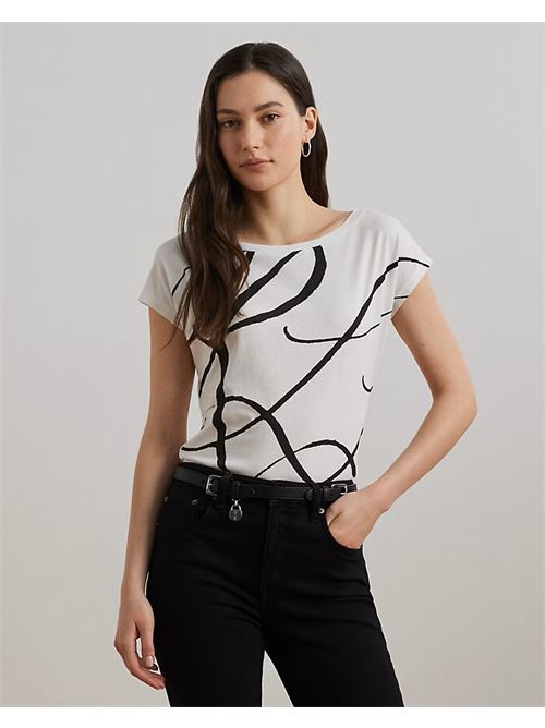 t-shirt in misto cotone con logo stampato Polo Ralph Lauren | 200748765001