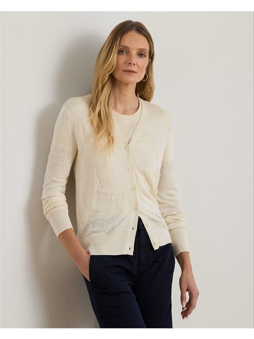 cardigan con scollo a v motivo a cinture Polo Ralph Lauren | 200P03476001
