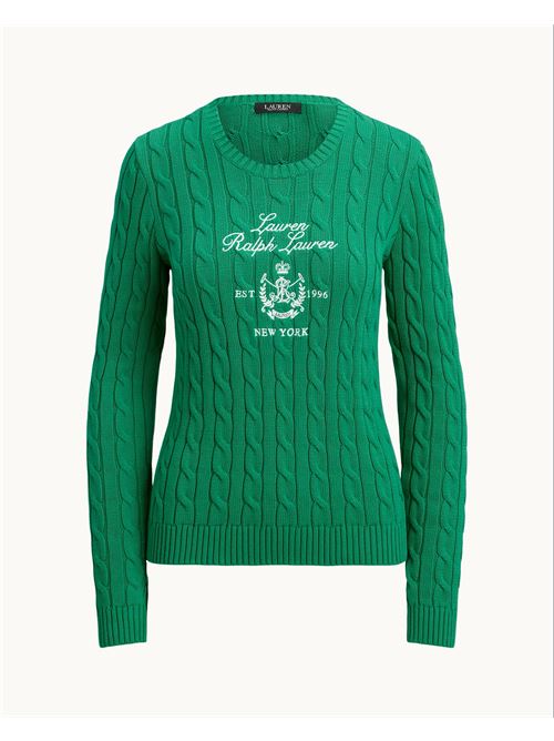 maglia a trecce con stemma ricamato Polo Ralph Lauren | 200P03508002