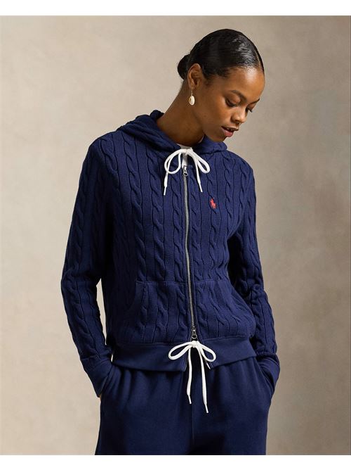 felpa a trecce con cappuccio e cerniera Polo Ralph Lauren | 211959124001