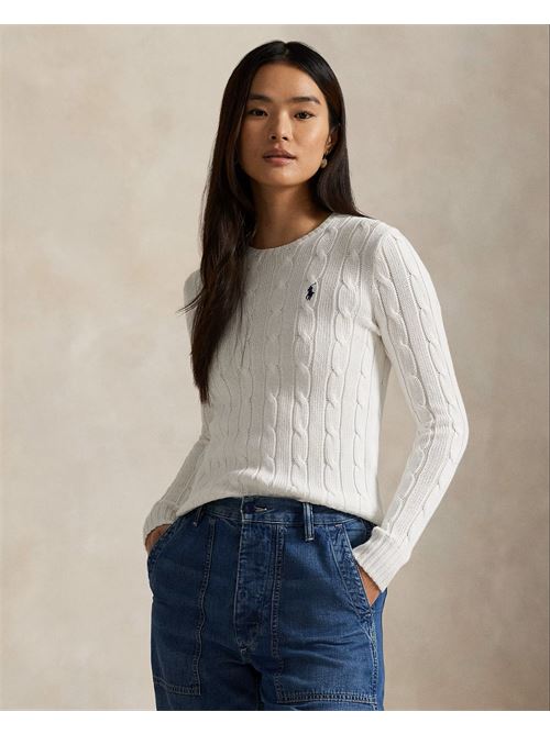 maglia a girocollo in cotone a trecce Polo Ralph Lauren | 211971869007