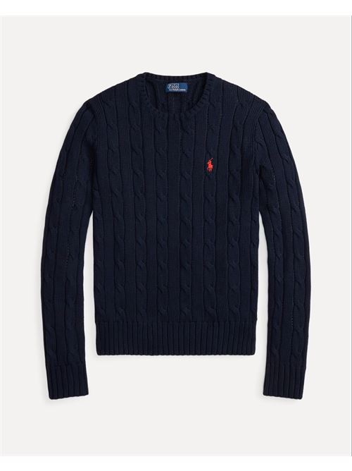 maglia a girocollo in cotone a trecce Polo Ralph Lauren | 211971869008