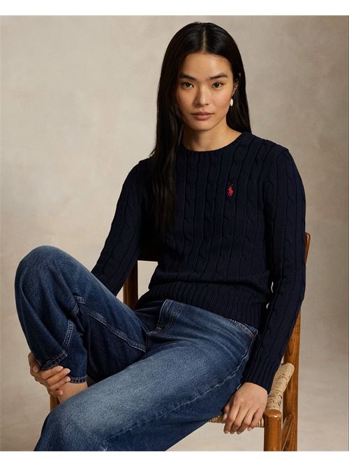 maglia a girocollo in cotone a trecce Polo Ralph Lauren | 211971869008