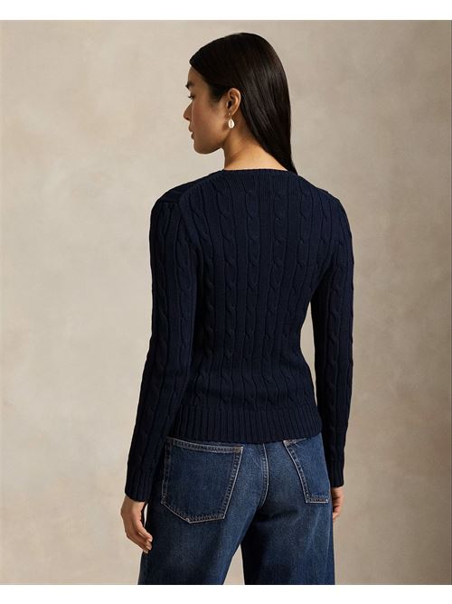 maglia a girocollo in cotone a trecce Polo Ralph Lauren | 211971869008