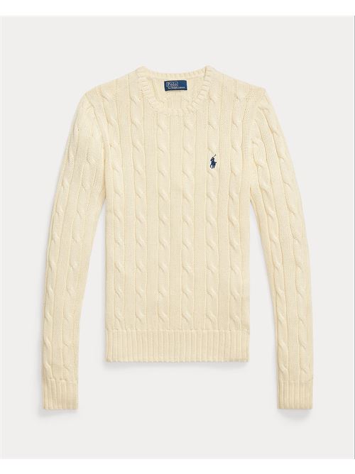 maglia a girocollo in cotone a trecce Polo Ralph Lauren | 211971869015