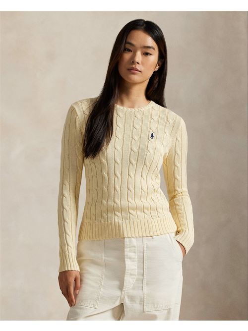 maglia a girocollo in cotone a trecce Polo Ralph Lauren | 211971869015