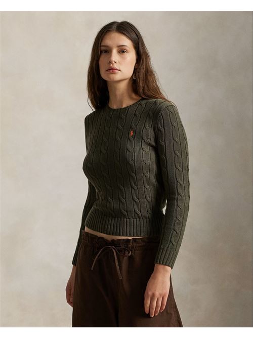 maglia a girocollo in cotone a trecce Polo Ralph Lauren | 211971869501