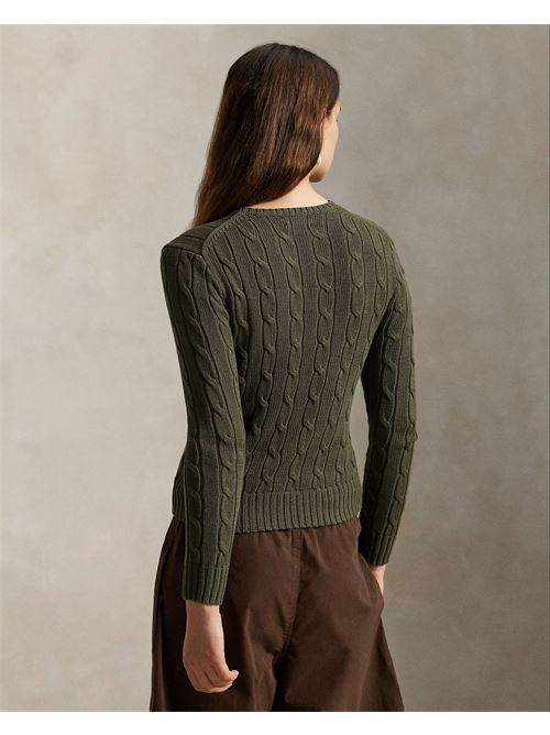 maglia a girocollo in cotone a trecce Polo Ralph Lauren | 211971869501