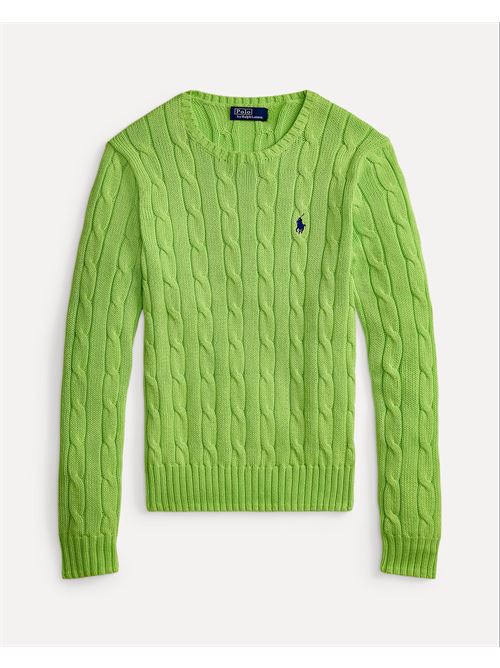 maglia a girocollo in cotone a trecce Polo Ralph Lauren | 211971869504