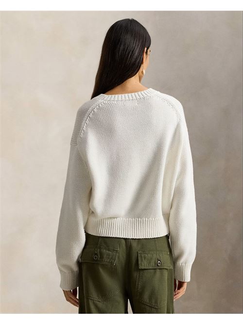 maglia a girocollo in cotone big pony Polo Ralph Lauren | 211A96234002