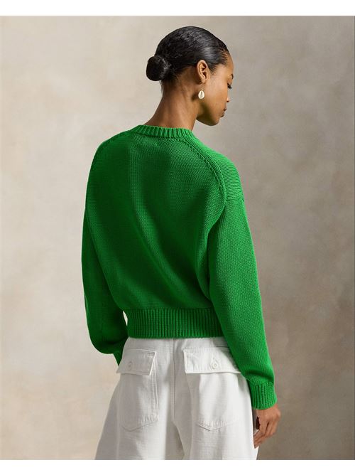 maglia a girocollo in cotone big pony Polo Ralph Lauren | 211A96234003