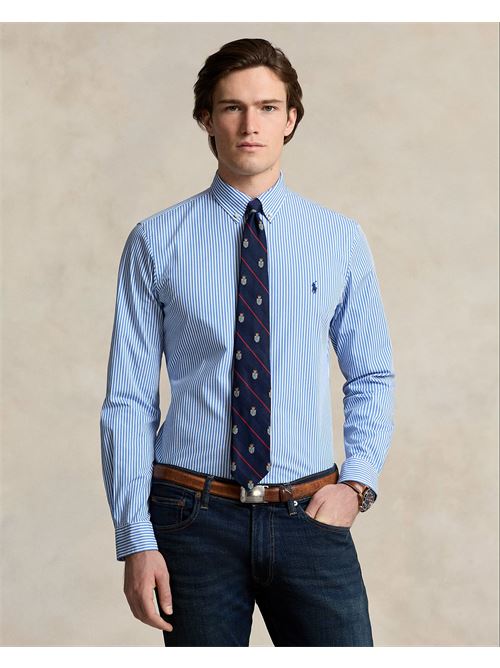 camicia in popeline stretch a righe Polo Ralph Lauren | 710929344001