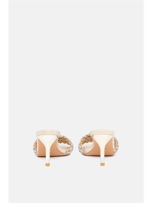 sandalo in pelle intracciata con strass Twenty Fourhaitch | SORGETAOR