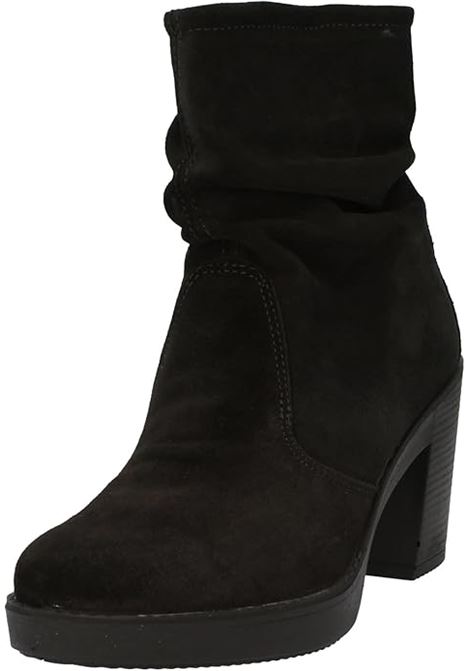 Tronchetto da Donna Nero in Pelle Scamosciata con Tacco e Plateau IGI&CO | Scarpa | 4171722NERO