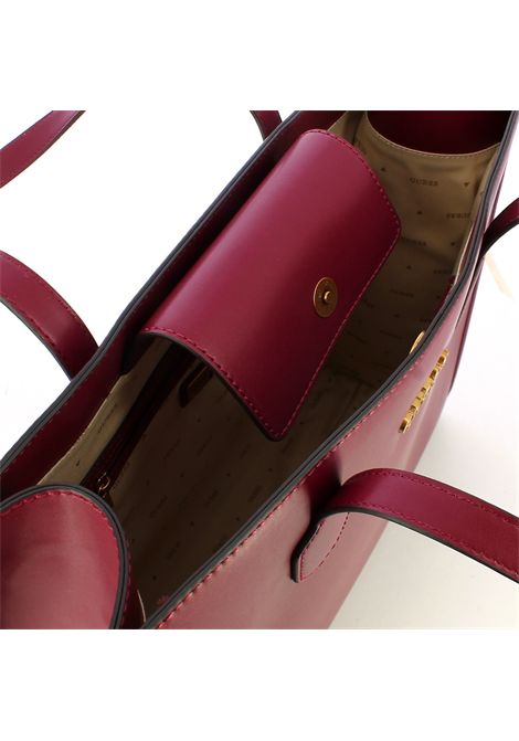 Shopper Guess Silvana merlot in simil pelle con tasca posteriore GUESS | Borsa | HWVB8665230MER