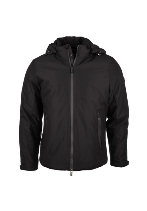 Parka Uomo Nero Impermeabile con Cappuccio e Zip a Contrasto MARK-UP | Giubbino | MK394006NERO