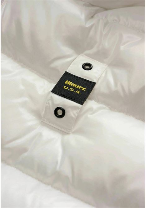 Piumino Adams bianco in Eco Nylon con Cappuccio e Imbottitura BLAUER | Piumino | BLUC02083005958112TT