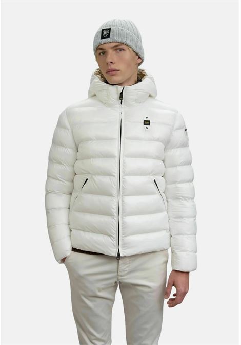 Piumino Adams bianco in Eco Nylon con Cappuccio e Imbottitura BLAUER | Piumino | BLUC02083005958112TT