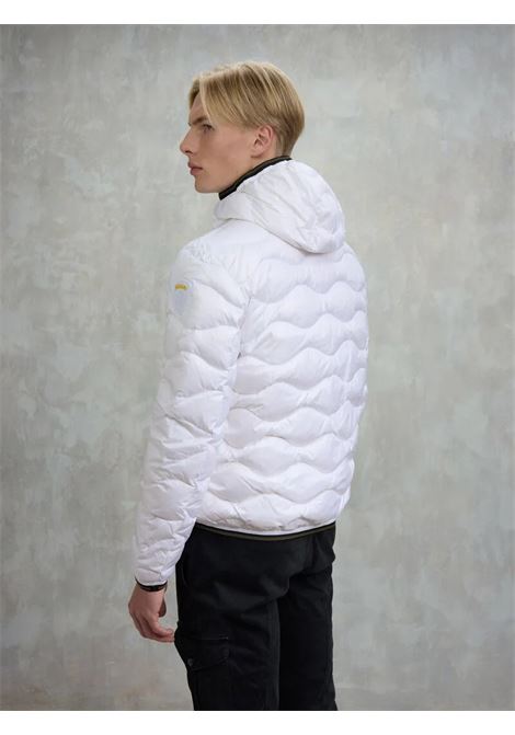 Piumino bianco Wave con Trapuntatura a Onde e Cappuccio BLAUER | Piumino | BLUC03005006355112
