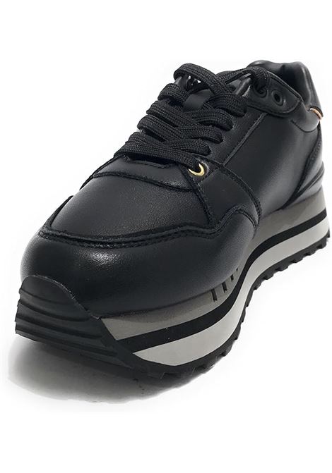 Sneakers Donna Epps01 Nere in Pelle con Dettagli Laminati BLAUER | Scarpa | EPPS01/LEABLK