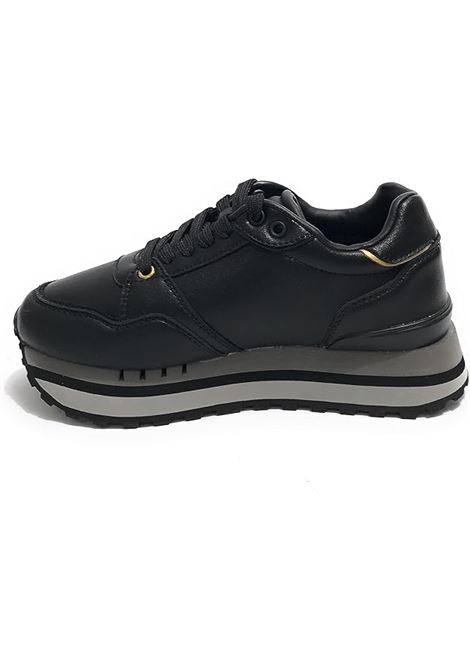 Sneakers Donna Epps01 Nere in Pelle con Dettagli Laminati BLAUER | Scarpa | EPPS01/LEABLK