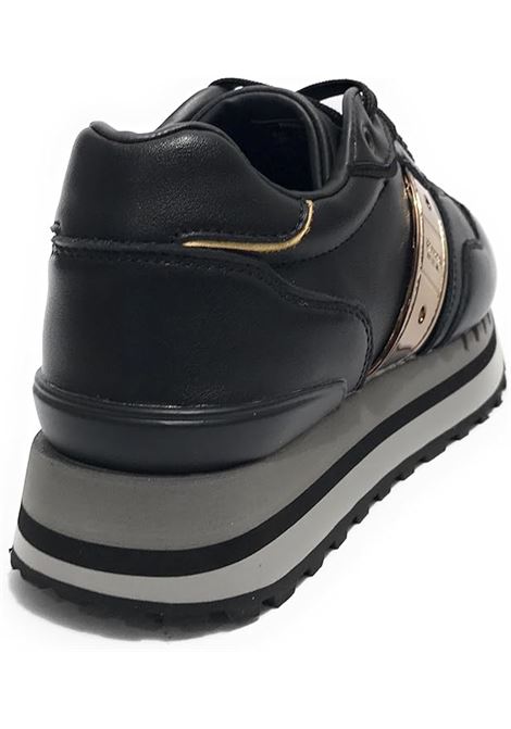 Sneakers Donna Epps01 Nere in Pelle con Dettagli Laminati BLAUER | Scarpa | EPPS01/LEABLK