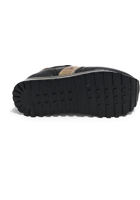 Sneakers Donna Epps01 Nere in Pelle con Dettagli Laminati BLAUER | Scarpa | EPPS01/LEABLK