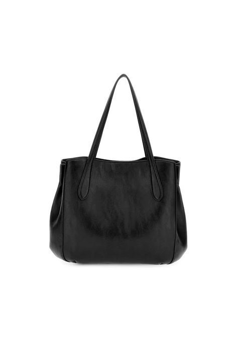 Shopper Guess nera in ecopelle con zip laterali e triplo comparto GUESS | Borsa | HWVB8977230BLA