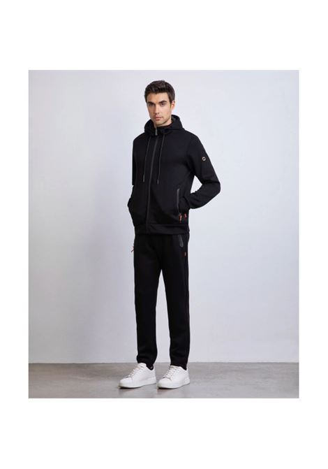 Felpa nera da uomo in tessuto tecnico con cappuccio e zip MARK-UP | Felpa | MK592016NERO