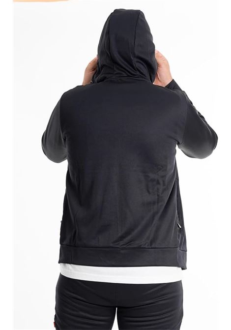 Felpa nera da uomo in tessuto tecnico con cappuccio e zip MARK-UP | Felpa | MK592016NERO