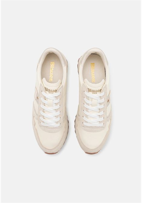 Sneakers Donna Millen Cream con Borchie e Dettagli a Contrasto BLAUER | Scarpa | MILLEN01/LESCRE