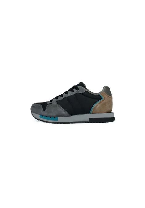Sneakers Blauer Verde Militare con Dettagli Grigi e Marroni BLAUER | Scarpa | QUEENS01/WAXDKG/MIL