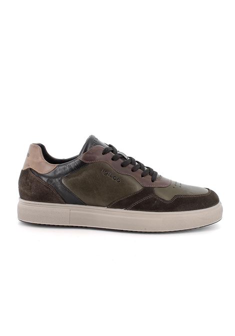 Sneakers boscocaffè in pelle e scamosciato con suola leggera IGI&CO | Scarpa | 6633533BOSCO