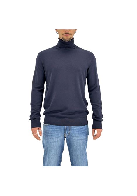 Dolcevita blu in Misto Viscosa Finezza 12 con Polsini ed Elastico MARK-UP | Dolcevita | MK20015BLU