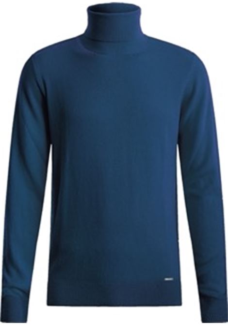 Dolcevita blu denim in maglia finezza 12 MARK-UP | Dolcevita | MK20015DENIM