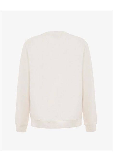 Felpa Girocollo Markup bianco con Patch Gommata sulla Manica MARK-UP | Felpa | MK22003LATTE