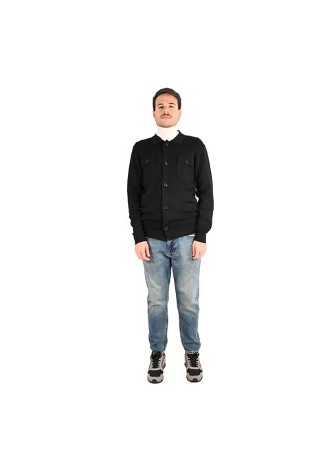 Camicia Maglia Nera con Bottoni e Tasche Frontali MARK-UP | Maglia | MK790065NERO