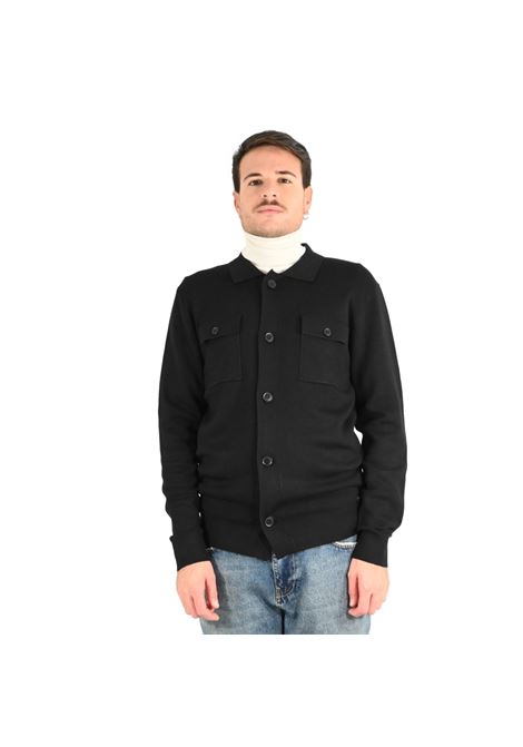 Camicia Maglia Nera con Bottoni e Tasche Frontali MARK-UP | Maglia | MK790065NERO