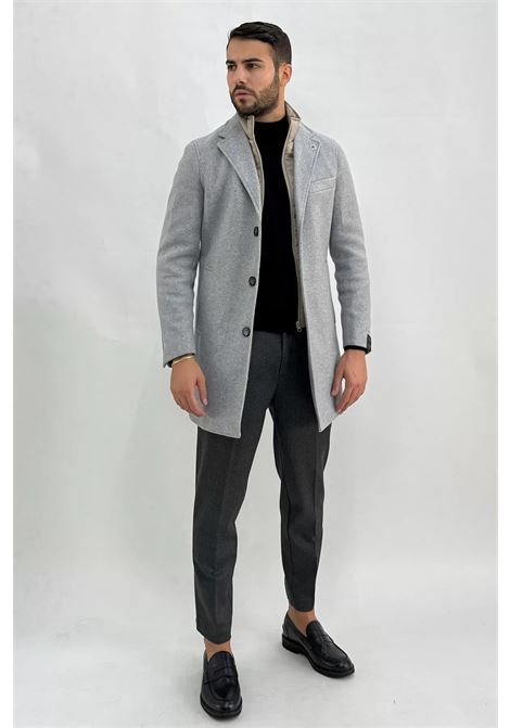 Cappotto Grigio Melange Monopetto con Pettorina Interna MARK-UP | Cappotto | MK794614GRIGIO MELANGE