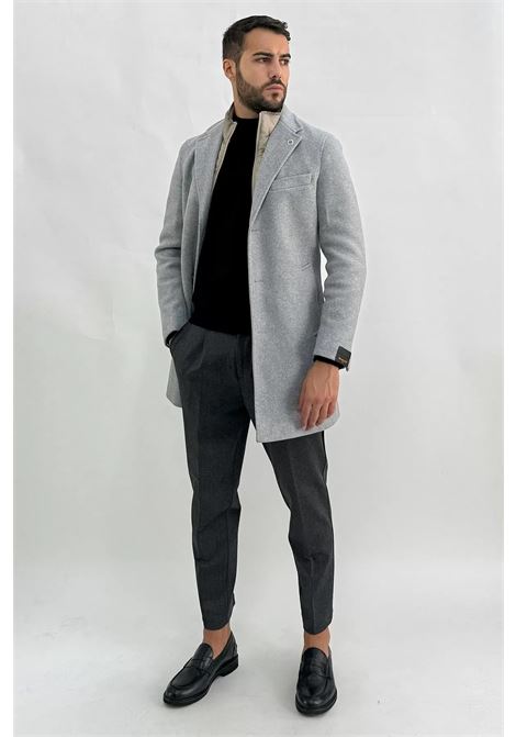 Cappotto Grigio Melange Monopetto con Pettorina Interna MARK-UP | Cappotto | MK794614GRIGIO MELANGE