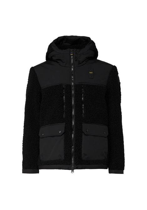 Piumino uomo Wilcock Nero con Cappuccio e Tasche Multiple BLAUER | Piumino | BLUC01225999