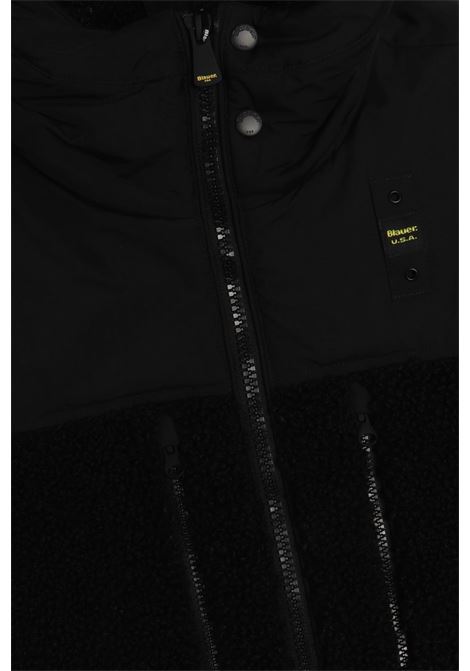 Piumino uomo Wilcock Nero con Cappuccio e Tasche Multiple BLAUER | Piumino | BLUC01225999