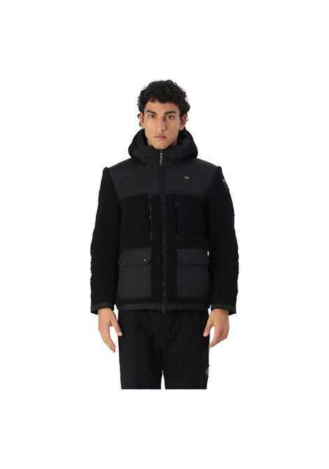 Piumino uomo Wilcock Nero con Cappuccio e Tasche Multiple BLAUER | Piumino | BLUC01225999
