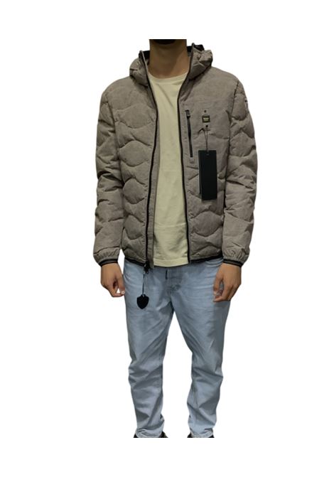 Piumino color lontra Wave con Trapuntatura ad Onde e Taschino BLAUER | Piumino | BLUC03074341