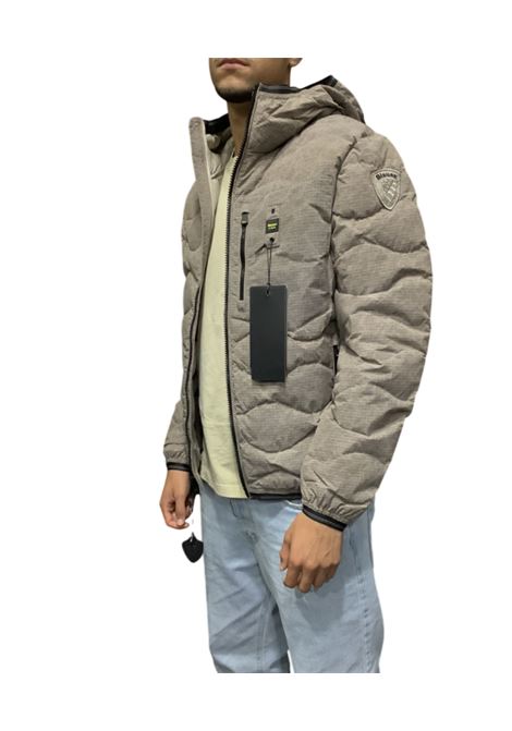 Piumino color lontra Wave con Trapuntatura ad Onde e Taschino BLAUER | Piumino | BLUC03074341