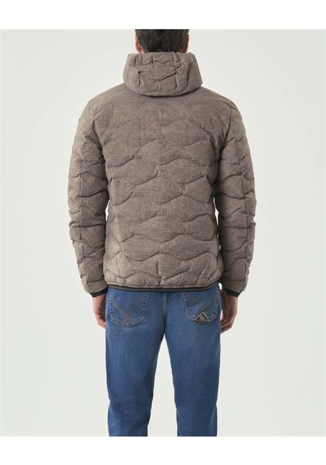 Piumino color lontra Wax Wave con Trapuntatura ad Onde e Taschino BLAUER | Piumino | BLUC03074341