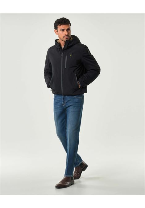 Giubbotto Devon con Cappuccio e Fodera in Pelliccia Ecologica BLAUER | Piumino | BLUC11083999